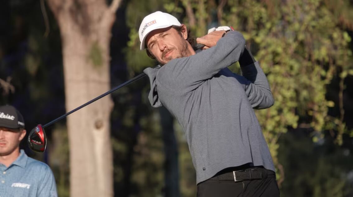 Puma Domínguez en acción el jueves pasado durante la primera ronda del Totalplay Championship at Atlas Country Club. Foto: PGA TOUR