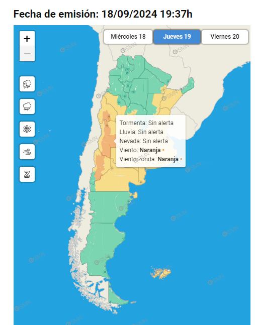 Alerta del SMN