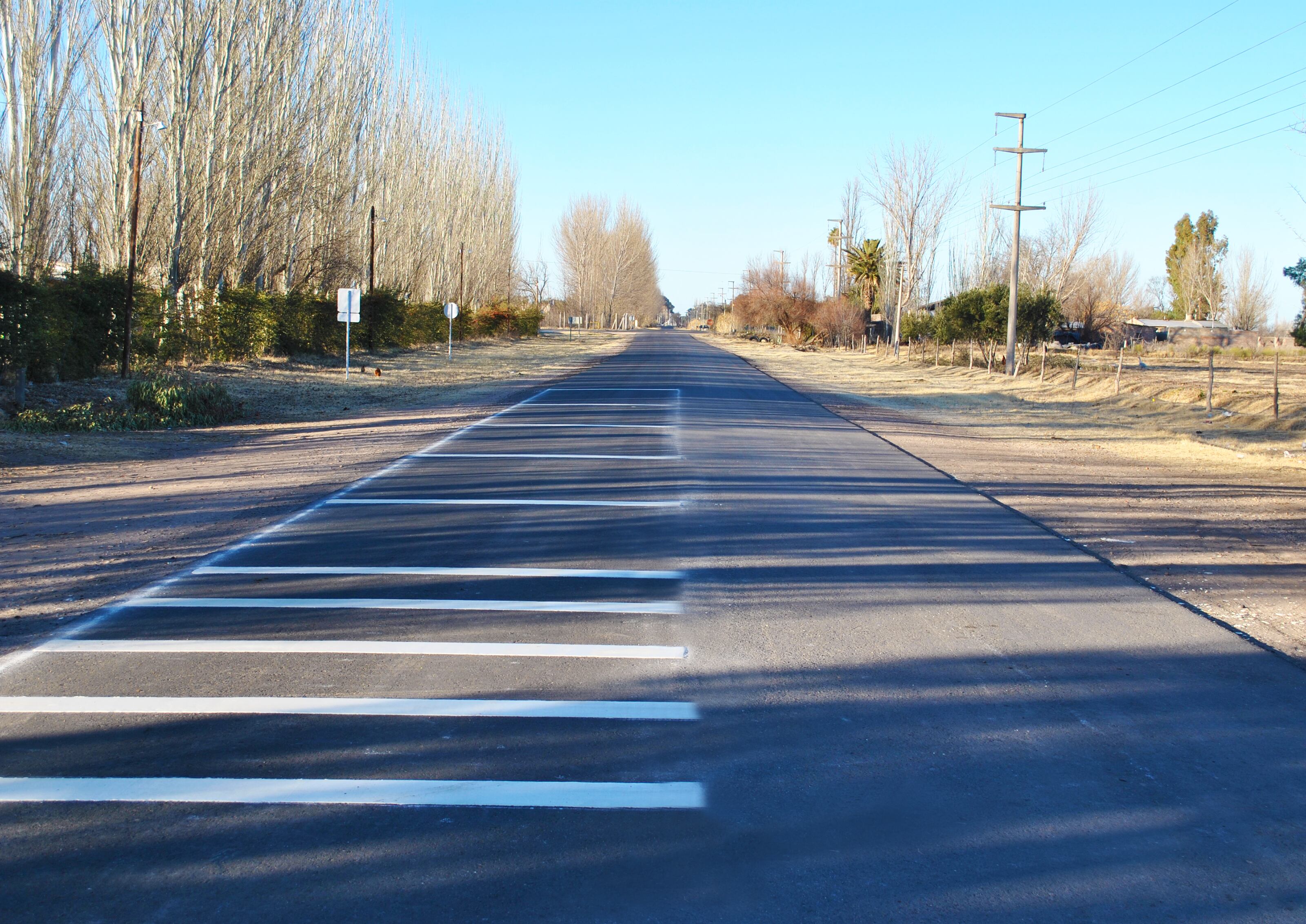 La Dirección Provincial de Vialidad pavimentó calles de General Alvear