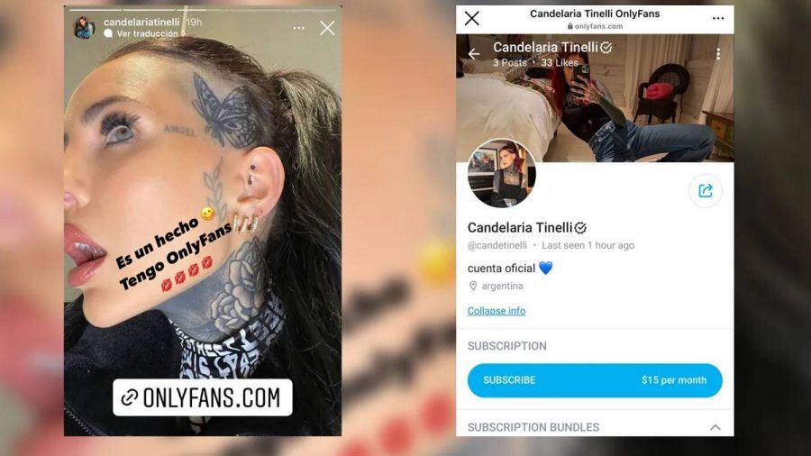 Cande Tinelli anunció que está en vigencia su cuenta de OnlyFans.