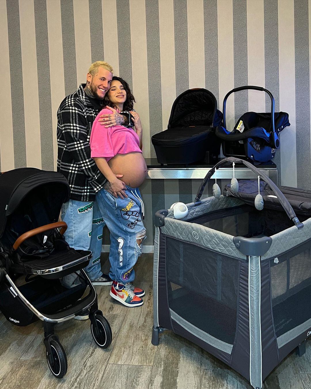 Alex Caniggia y Melody Luz en el departamento del Faena. Gentileza Instagram.