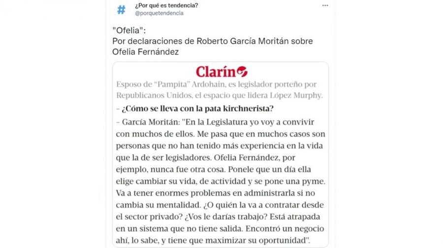 Las palabras de Roberto García Moritán.