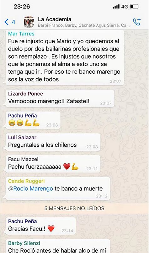 Un "topo" en el chat de La Academia