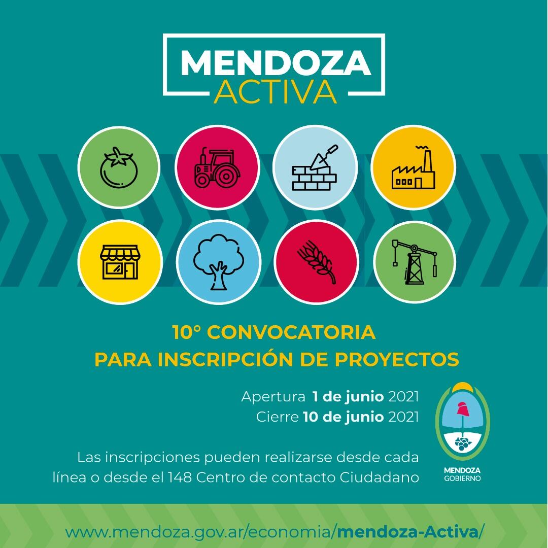 Las inscripciones pueden realizarse desde la web de Mendoza activa o desde el 148, Centro de contacto Ciudadano.