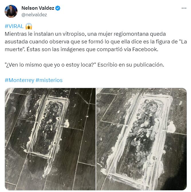 Una mujer asegura que San La Muerte se manifestó en el piso de su casa - Twitter