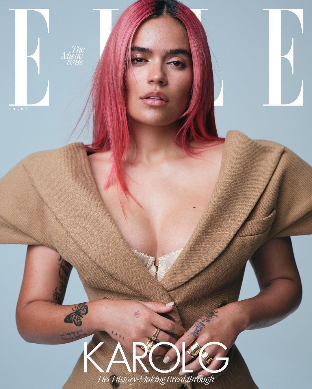 Karol G para la revista ELLE Usa