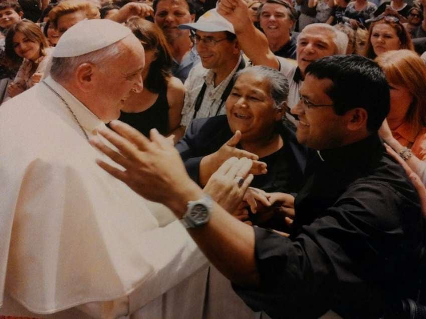 
    Amarilla, en una visita al Papa Francisco. Foto: Internet
   