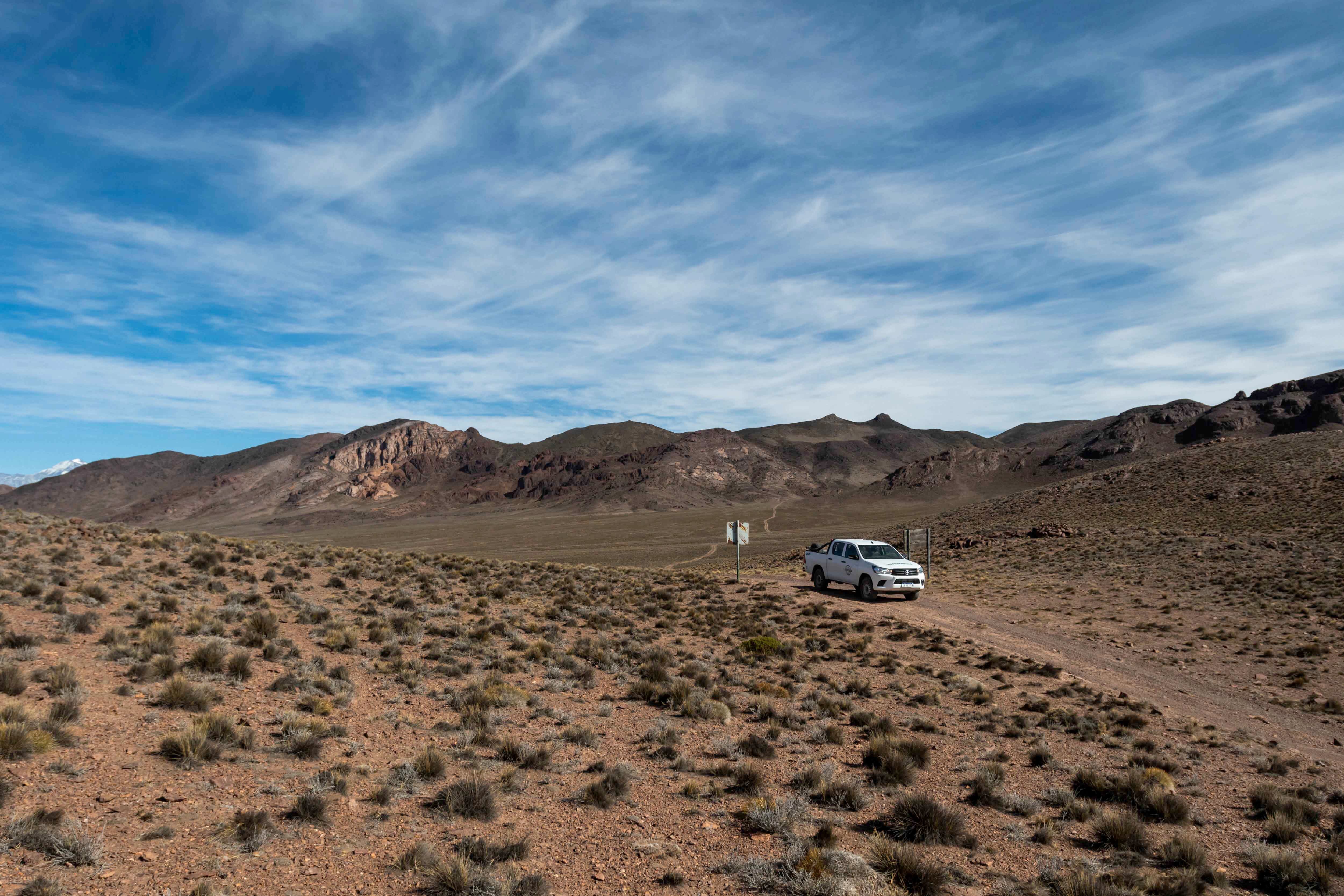 Mendoza 10 de junio de 2020 Sociedad, Reserva Natural Villavicencio, Pampa de Canota. 
El cuerpo de Guardaparques de la Reserva Natural Villavicencio realiza un atrabajo de conservacion y prevencion de la caceria ilegal. Gracias a este trabajo se comenzo a recuperar la poblacion de las destintas especies que habitan la montana mendocina.    

Foto: Ignacio Blanco / Los Andes
Zorro