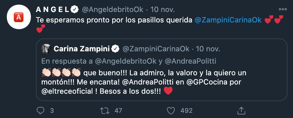 El mensaje de Ángel de Brito.