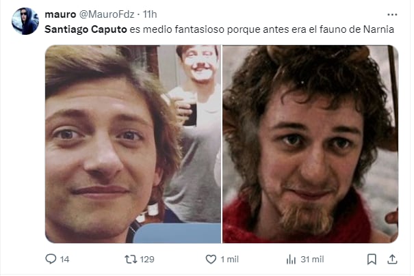 Memes y comentarios por la presencia de Santiago Caputo