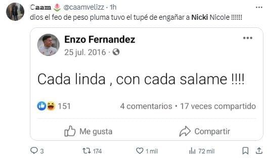 Así reaccionaron las redes a la infidelidad de Peso Pluma a Nicki Nicole