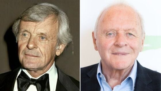 
    Anthony Hopkins con 30 (y FaceApp) y con 81.
   