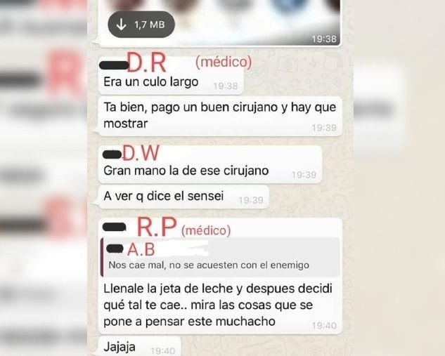 
Se trata de profesores adjuntos y ayudantes de la cátedra de anatomía 
