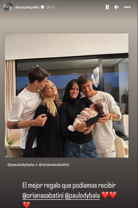 Paulo Dybala y Oriana Sabatini