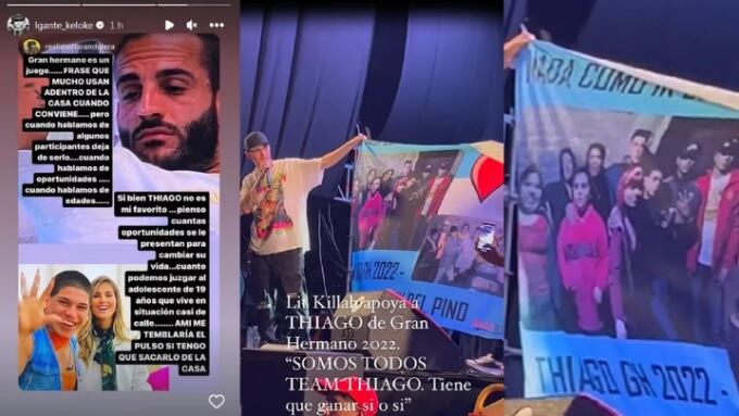 El apoyo de L-Gante y Lit Killah para Thiago