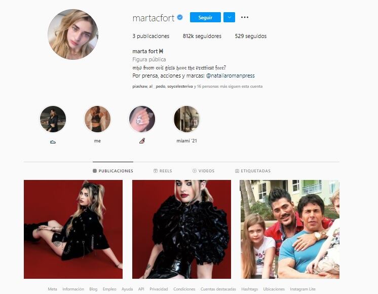 Martita Fort eliminó todas las publicaciones de Instagram menos una, en la que sale con Gustavo y Ricardo