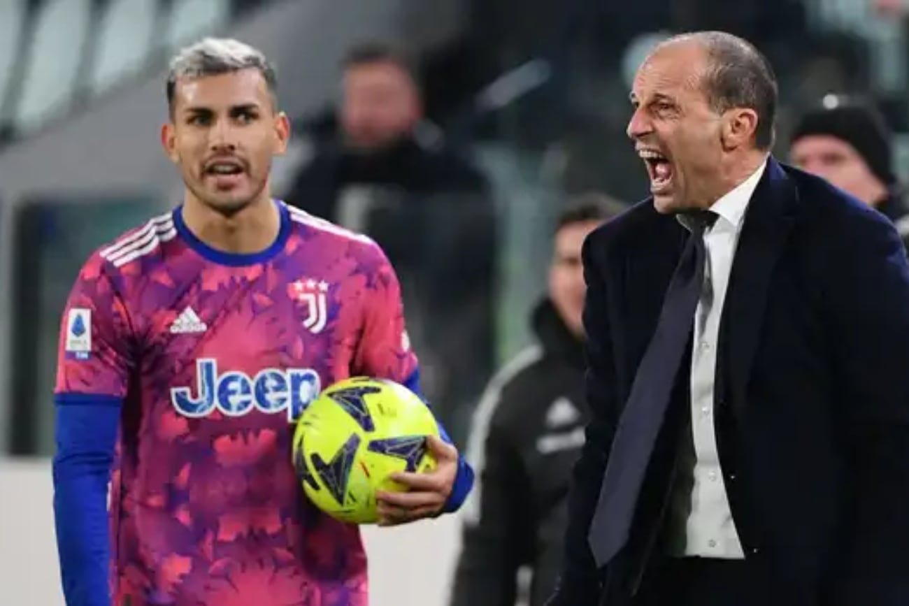 Leandro Paredes y Massimiliano Allegri protagonizaron una dura pelea