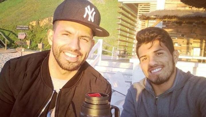 Sergio "Kun" Agüero y su hermano Gastón del Castillo