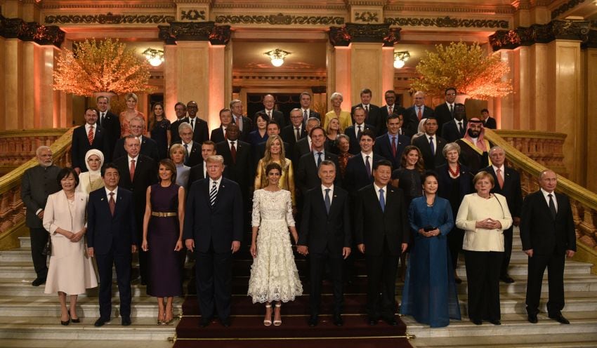 
Principales lideres del mundo reunidos en una foto.
