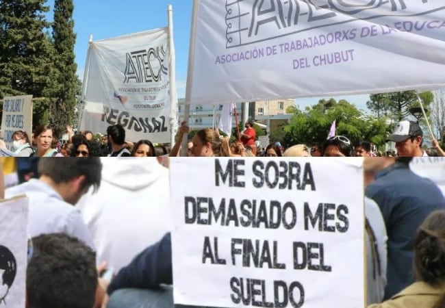 Las provincias más afectadas por los paros docentes son Santa Cruz y Chubut. Foto: Gentileza / Los Andes