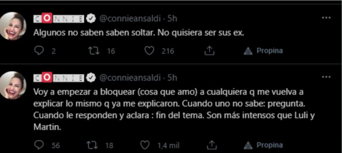 Los tweets de la periodista.