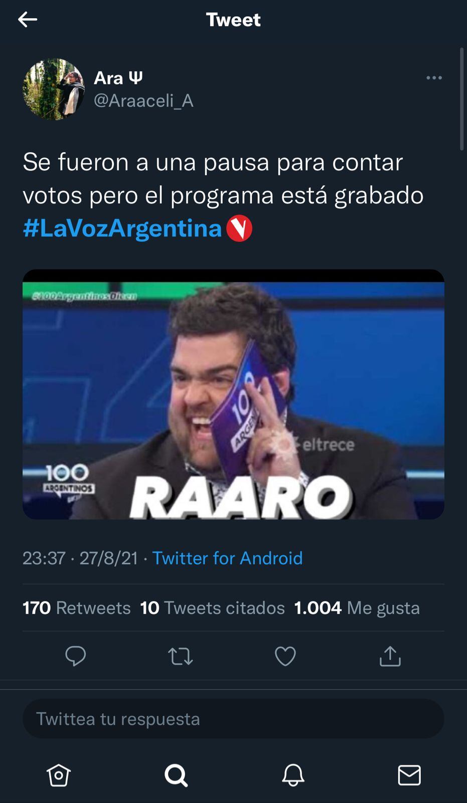 Memes por los cuartos de final de La Voz Argentina.