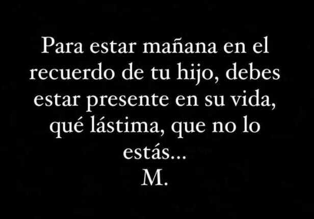 El mensaje de Axel que estaría dirigido a Mariana Nannis