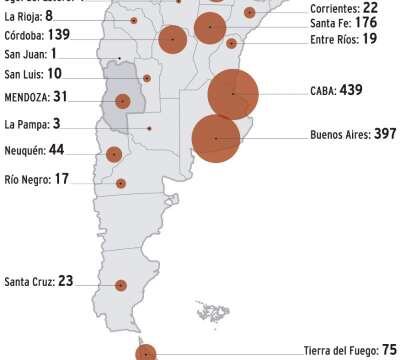 
El mapa del coronavirus en Argentina | Los Andes
   