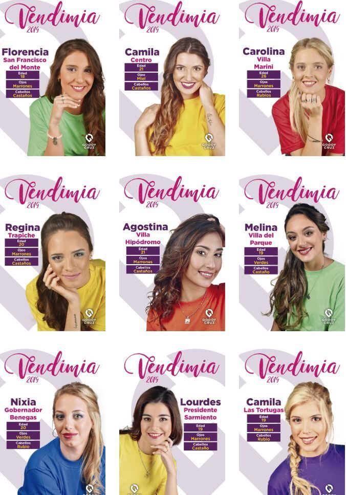 
    Todas las candidatas de Godoy Cruz.
   