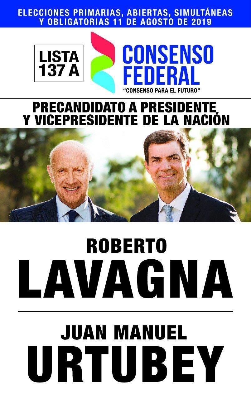 
Una boleta bien clásica del ex ministro de Economía junto a su vice Juan Manuel Urtubey.
