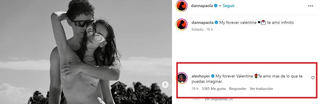 Danna Paola encendió las redes con sus fotos por San Valentín.