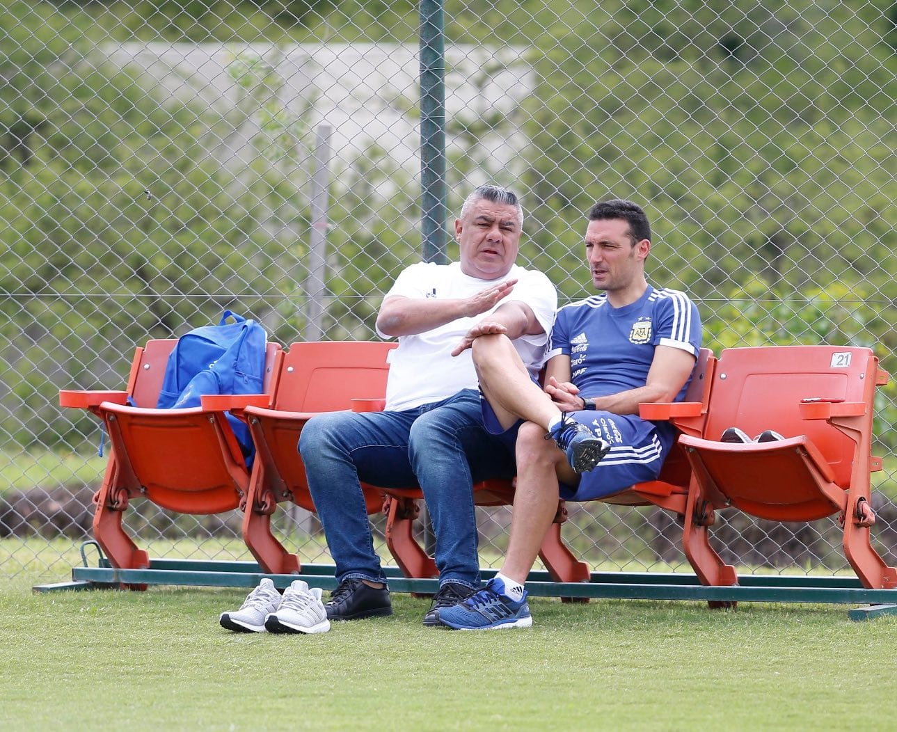 Claudio Tapia, presidente de la AFA y Lionel Scaloni, DT de la Selección Argentina. ¿Relación rota? 