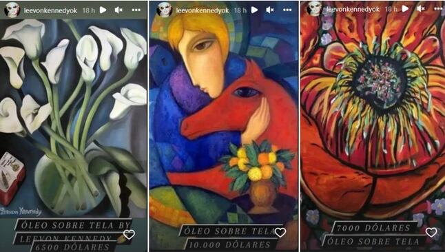 Leevon Kennedy vende sus obras en Instagram