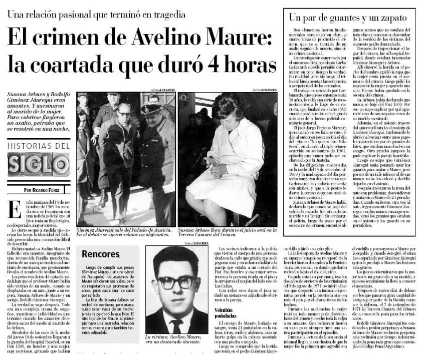 
Así contaba Los Andes en 1969 la noticia trágica
