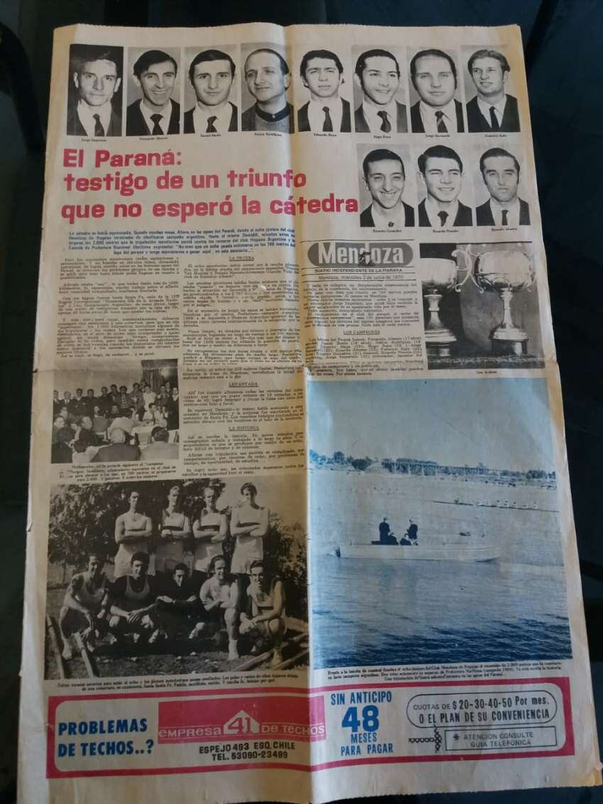 
    De esta manera reflejó la gran epopeya del Lago, el Diario Mendoza.
   