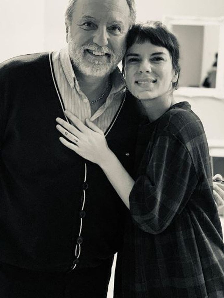 Gimena junto a su padre.