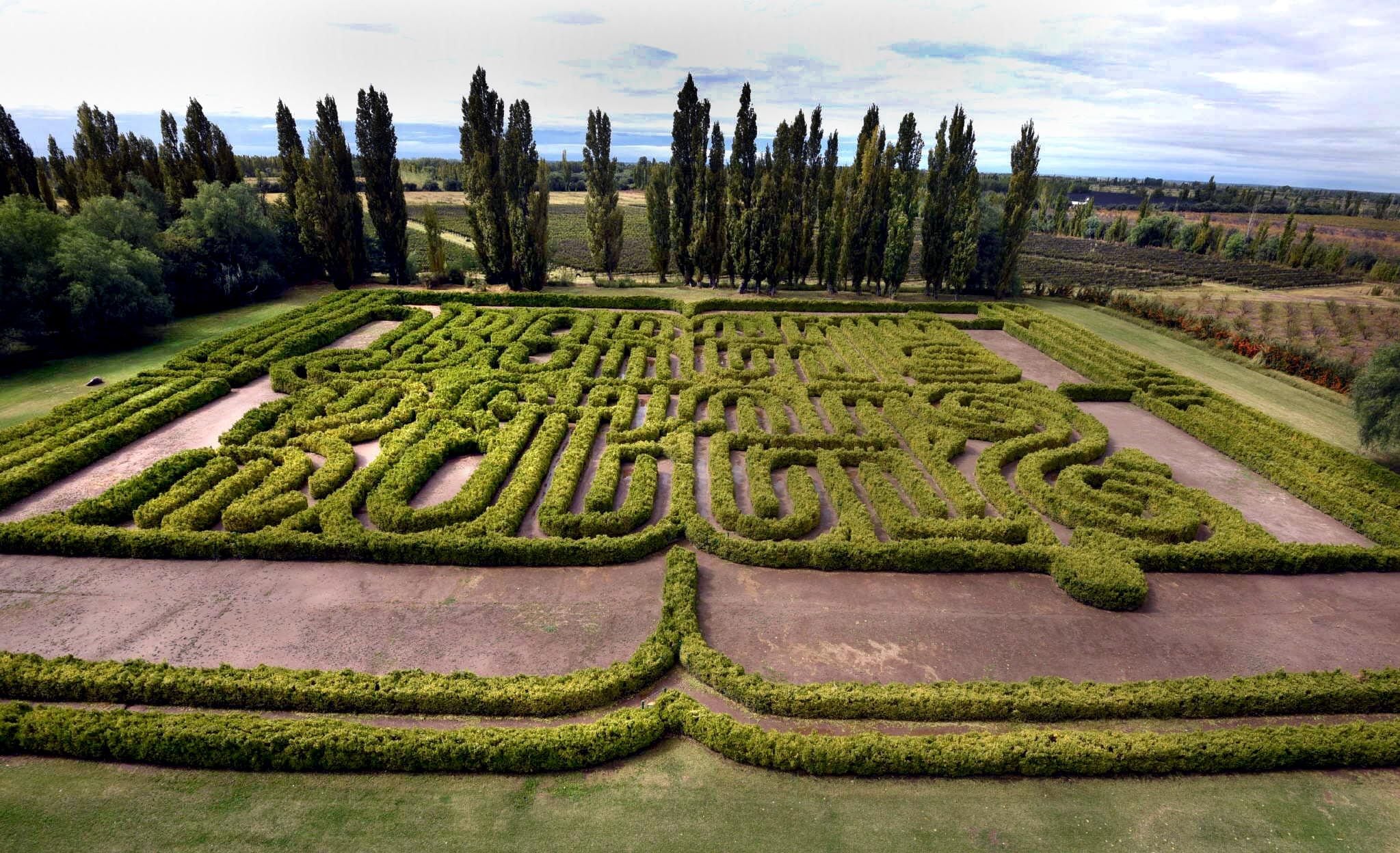 El laberinto de Borges en la Finca Los Álamos de San Rafael, actual paseo turístico y cultural de casi dos hectáreas que remite a la relación entre Susana Bombal y el gran escritor argentino.