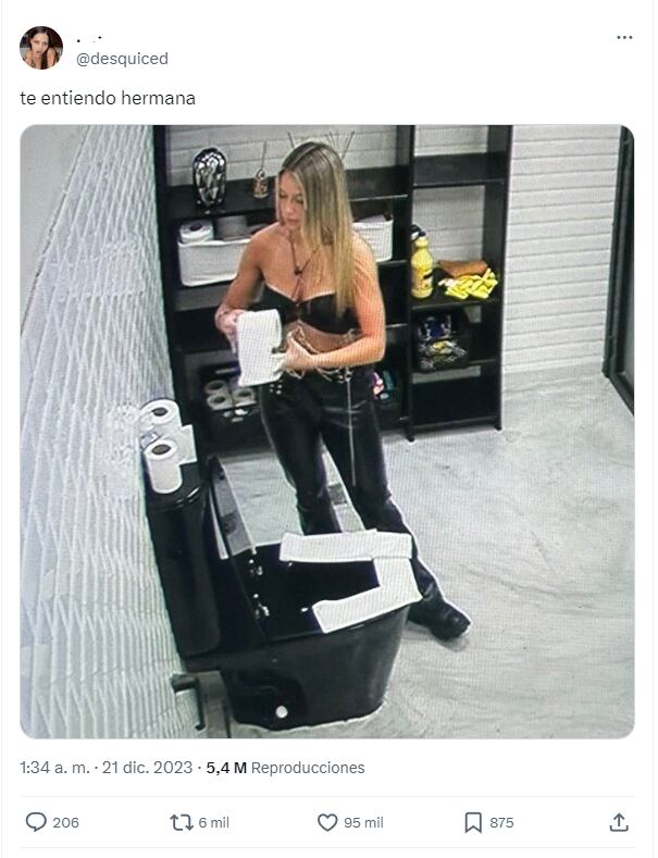 Las fotos de Zoe Bogach en el baño de GH