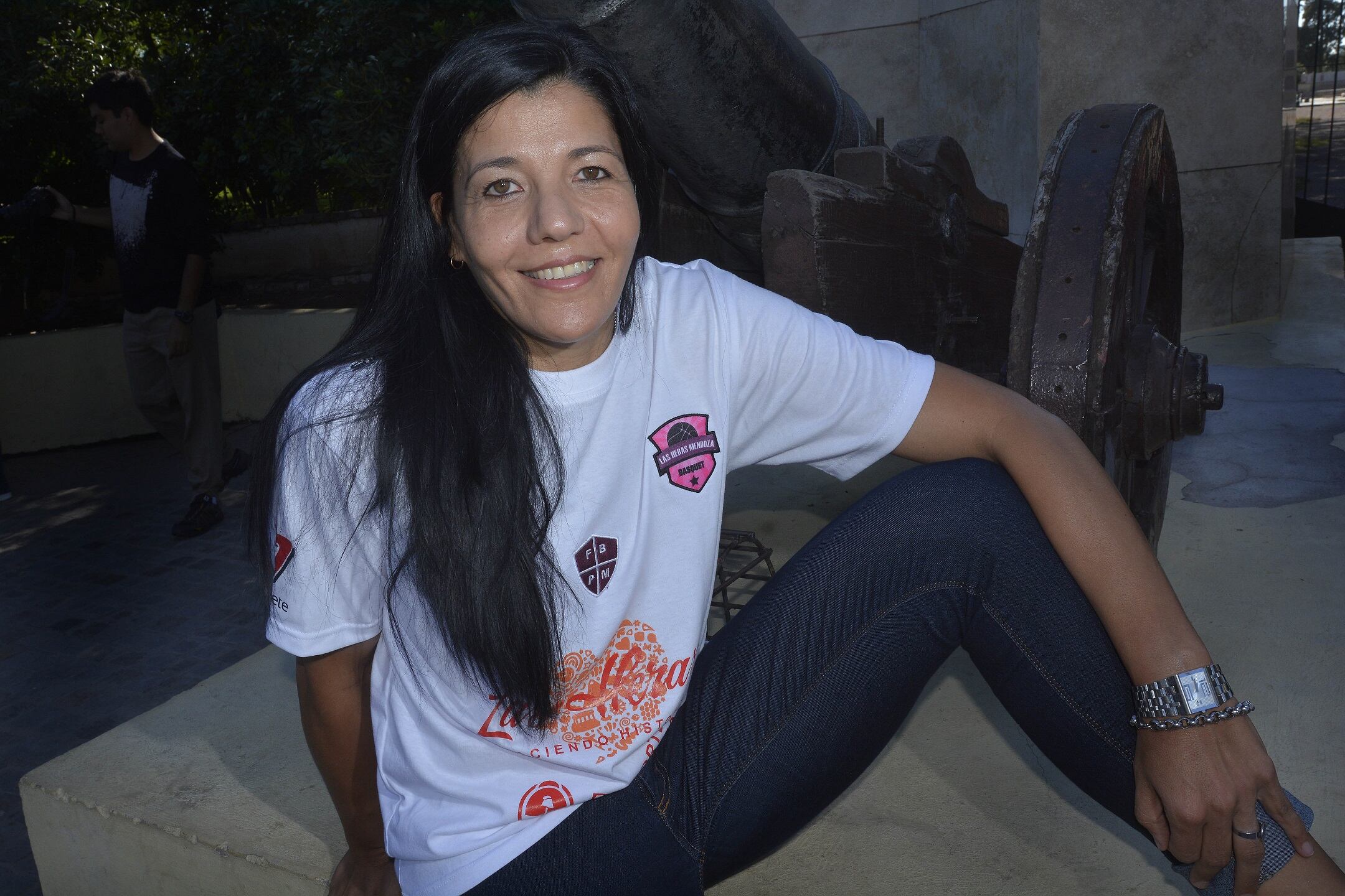 Carolina Sánchez, fue líder y capitana del equipo de Las Heras Básquet que compitió en la Liga Nacional. / Gentileza. 