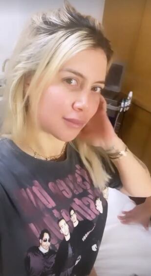 Wanda Nara posó para Instagram al natural y sin filtros.