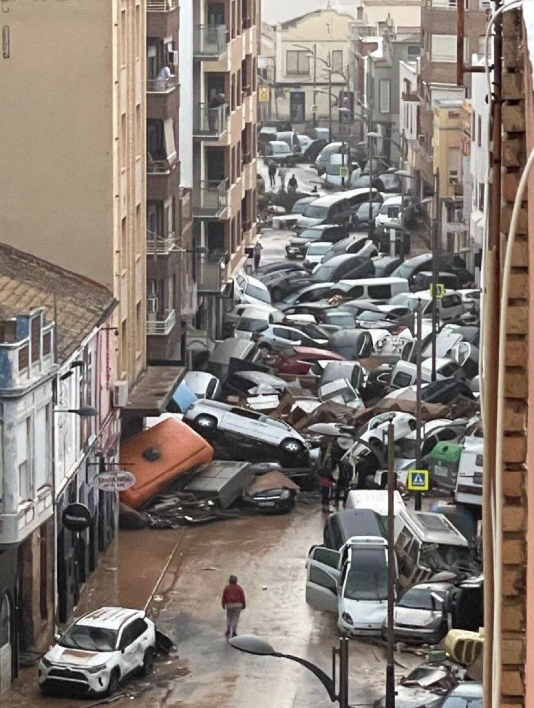 Impactante foto tras el temporal en Valencia (Gentileza)