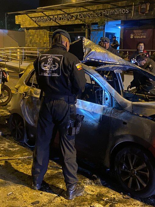 Ola de ataques en Quito: granadas y coches bombas alteraron a la capital. Foto: Policía de Ecuador.