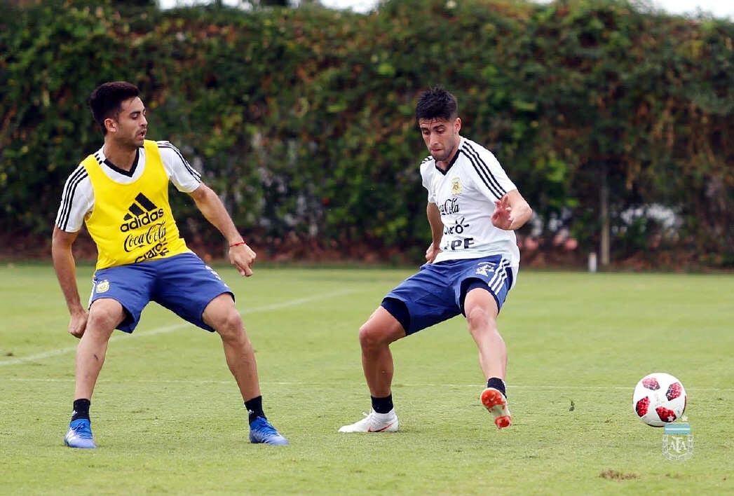 Gonzalo "Pity" Martínez debutó en la Selección Argentina en setiembre de 2018 en un amistoso ante Guatemala.