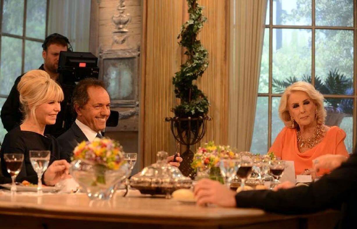 Rabolini, Scioli y Mirtha Legrand.