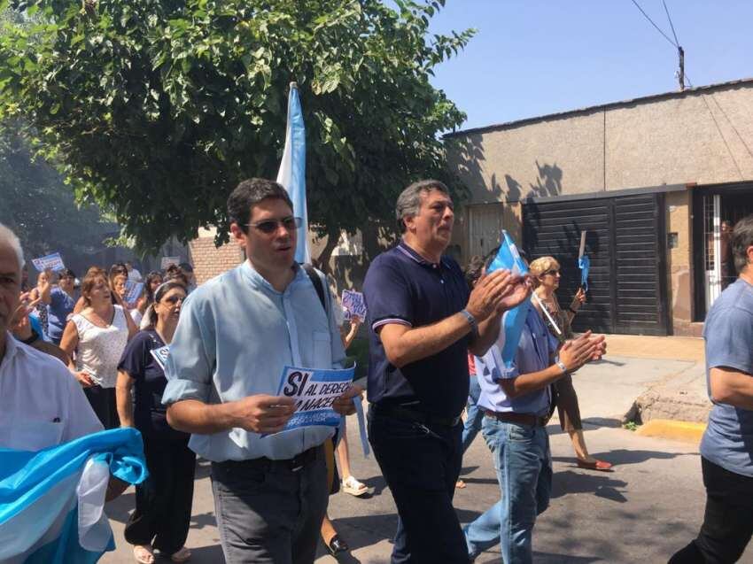 
Daniel Orozco participó de la convocatoria pro vida en Las Heras.  | Gentileza
   