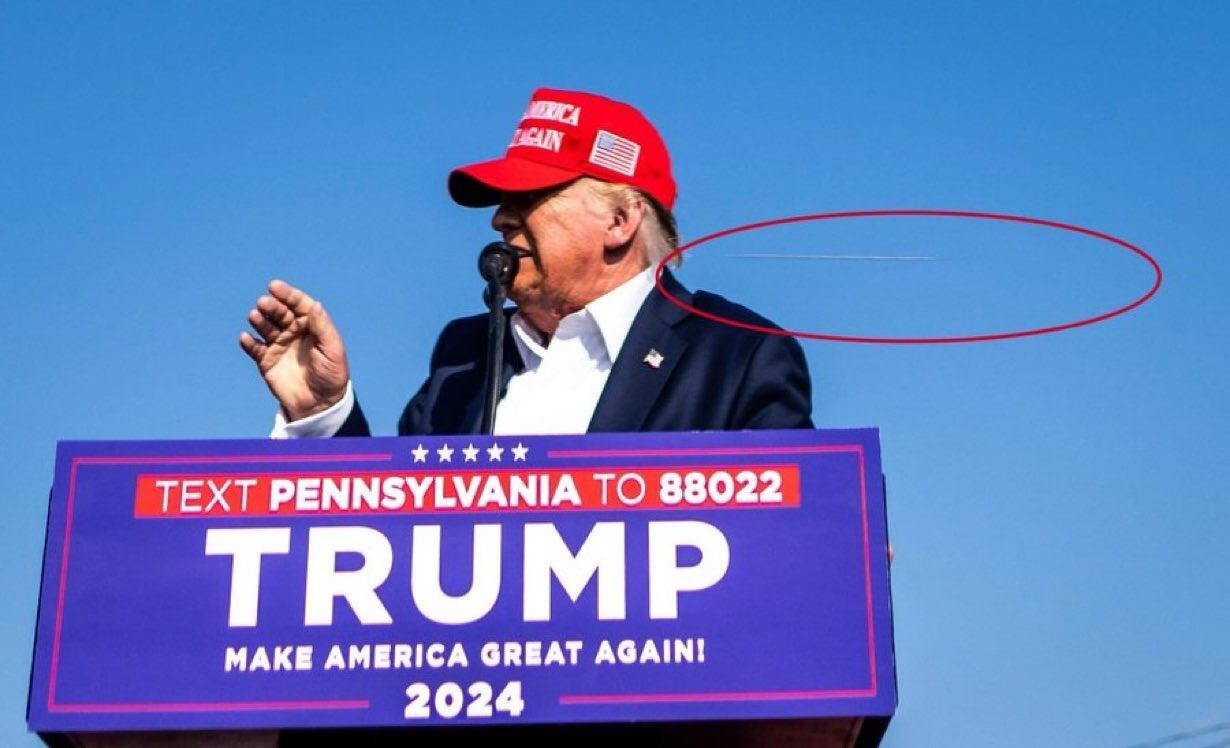 Así fue el atentado contra Donald Trump durante un acto de campaña en Pensilvania. Foto: Doug Mills / The New York Times.