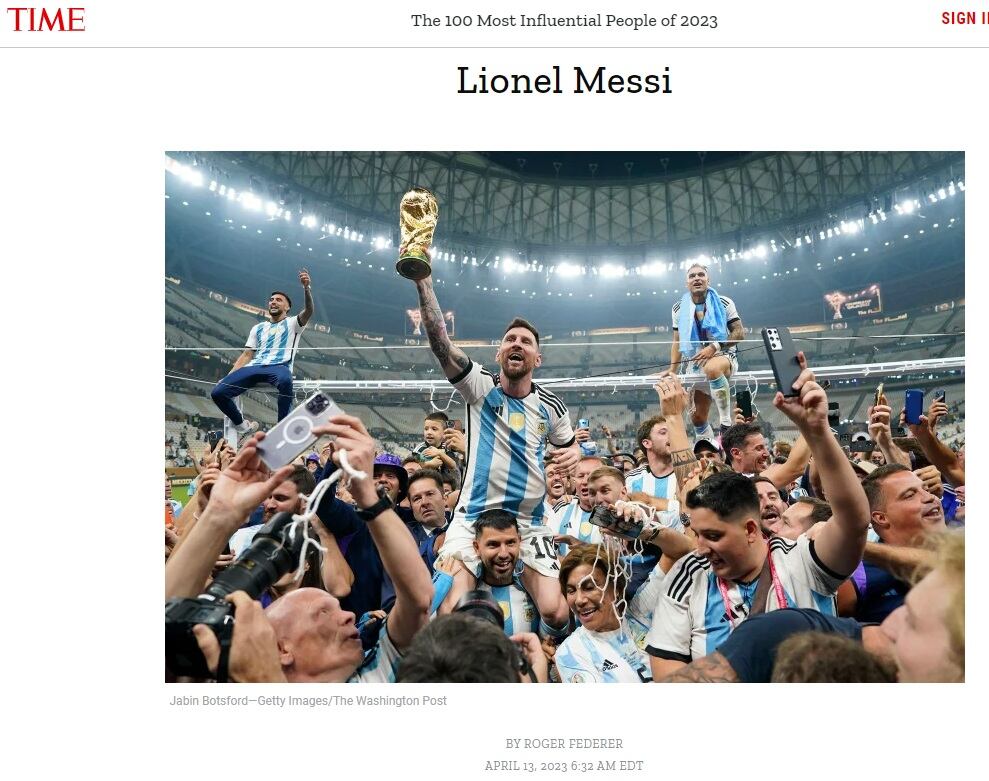 Lionel Messi, una de las 100 personas más influyentes del mundo según la revista Time