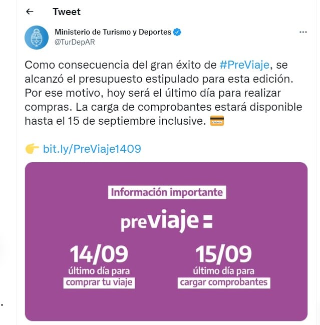 El cambio de planes en PreViaje generó indignación en las redes