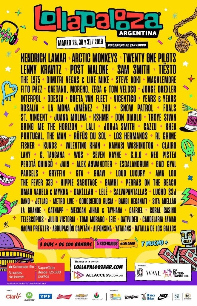 
    Line Up Lollapalooza 2019
   