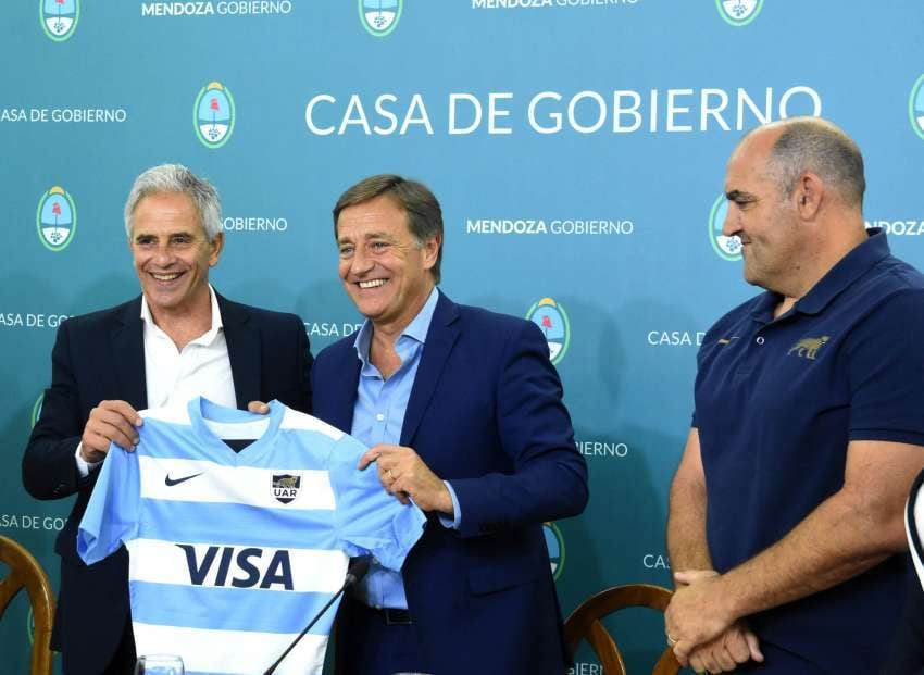 
    El 20 de febrero, el gobernador Suárez presentó el partido junto a Mario Ledesma (Head Coach de Los Pumas) y Marcelo Rodríguez (titular de la UAR).
   